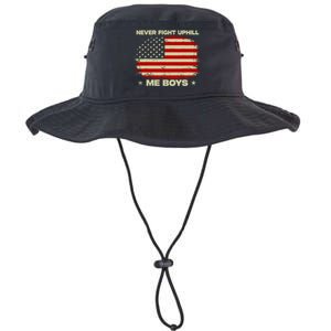 Never Fight Uphill Me Boy Funny Trump 2024 Legacy Cool Fit Booney Bucket Hat