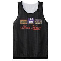 Never Forget Vintage Floppy Disk Vhs Tape 80s Cassette Mesh Reversible Basketball Jersey Tank