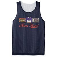 Never Forget Vintage Floppy Disk Vhs Tape 80s Cassette Retro Mesh Reversible Basketball Jersey Tank