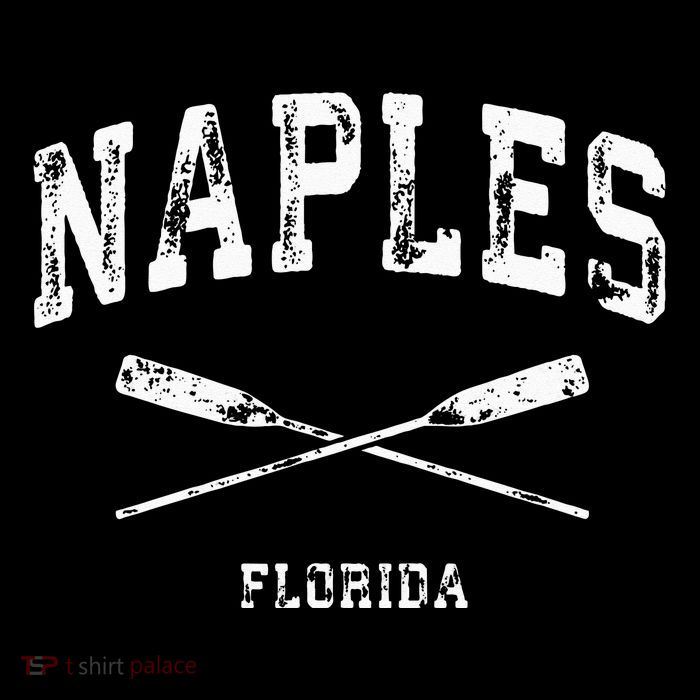 Naples Florida Vintage Nautical Crossed Oars Long Sleeve Shirt