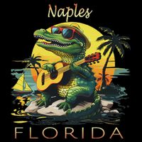 Naples Florida Vacation Cute Alligator Sunset Souvenir 16 in Basic Backpack