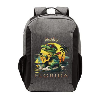 Naples Florida Vacation Cute Alligator Sunset Souvenir Vector Backpack