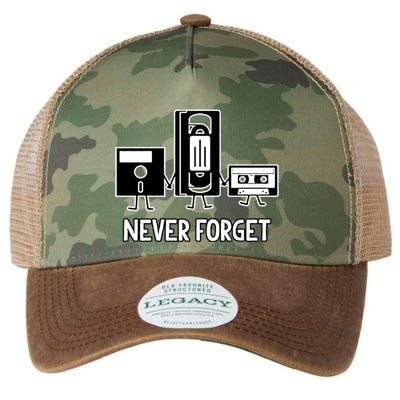 Never Forget Vintage Floppy Disk Vhs Tape 90s 80s Cassette Legacy Tie Dye Trucker Hat