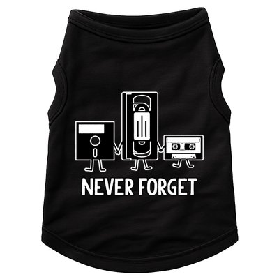 Never Forget Vintage Floppy Disk Vhs Tape 90s 80s Cassette Doggie Tank