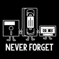 Never Forget Vintage Floppy Disk Vhs Tape 90s 80s Cassette Sweatshirt