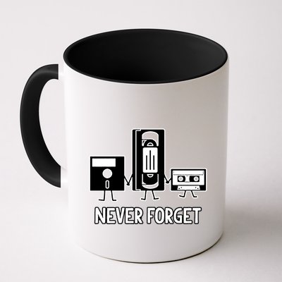 Never Forget Vintage Floppy Disk Vhs Tape 90s 80s Cassette Mug