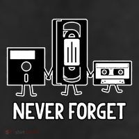 Never Forget Vintage Floppy Disk Vhs Tape 90s 80s Cassette Beanie