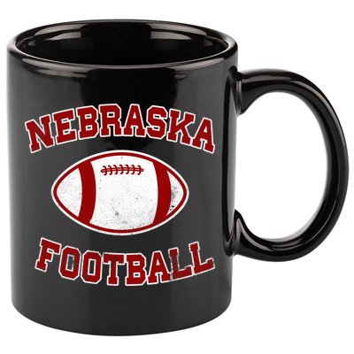 Nebraska Football Vintage 11oz C Handle Ceramic Mug
