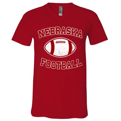 Nebraska Football Vintage V-Neck T-Shirt