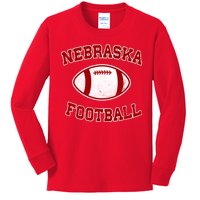 Nebraska Football Vintage Kids Long Sleeve Shirt