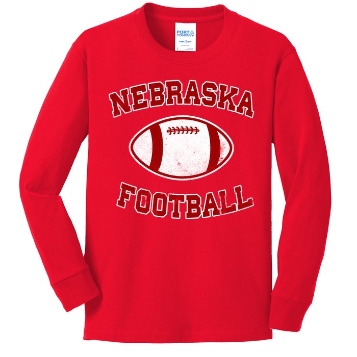 Nebraska Football Vintage Kids Long Sleeve Shirt