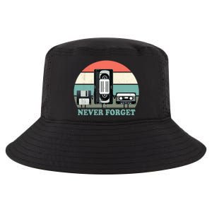 Never Forget VHS, Cassette, Floppy Disc Old School Retro Cool Comfort Performance Bucket Hat