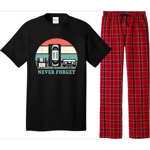 Never Forget VHS, Cassette, Floppy Disc Old School Retro Pajama Set