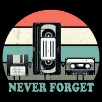 Never Forget VHS, Cassette, Floppy Disc Old School Retro 16 in Basic Backpack