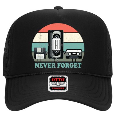 Never Forget VHS, Cassette, Floppy Disc Old School Retro Trucker Hat