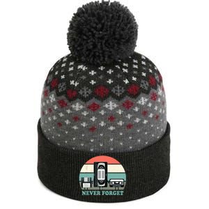 Never Forget VHS, Cassette, Floppy Disc Old School Retro The Baniff Cuffed Pom Beanie