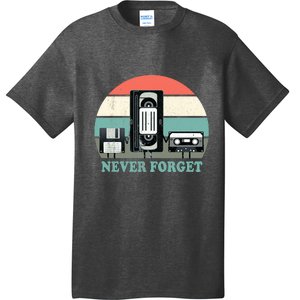 Never Forget VHS, Cassette, Floppy Disc Old School Retro T-Shirt