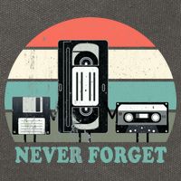 Never Forget VHS, Cassette, Floppy Disc Old School Retro Cotton Canvas Backpack
