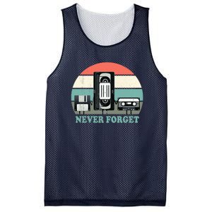 Never Forget VHS, Cassette, Floppy Disc Old School Retro Mesh Reversible Basketball Jersey Tank