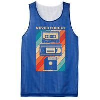 Never Forget Vintage Floppy Disk Vhs Tape 90s 80s Cassette Great Gift Mesh Reversible Basketball Jersey Tank