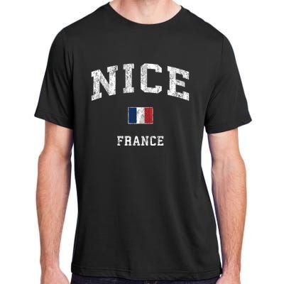 Nice France Vintage Athletic Sports Design Meaningful Gift Adult ChromaSoft Performance T-Shirt