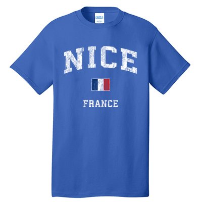 Nice France Vintage Athletic Sports Design Meaningful Gift Tall T-Shirt