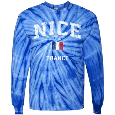 Nice France Vintage Athletic Sports Design Meaningful Gift Tie-Dye Long Sleeve Shirt