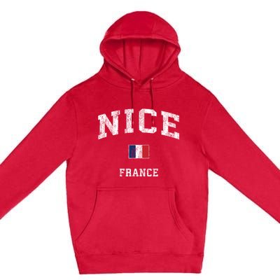 Nice France Vintage Athletic Sports Design Meaningful Gift Premium Pullover Hoodie