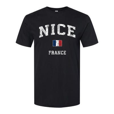 Nice France Vintage Athletic Sports Design Meaningful Gift Softstyle CVC T-Shirt