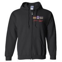 Never Forget Vintage Floppy Disk Vhs Tape 80s Cassette Retro Full Zip Hoodie