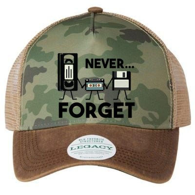 NEVER FORGET VHS TAPE, FLOPPY DISK, TAPE, FUNNY NOSTALGIA Legacy Tie Dye Trucker Hat