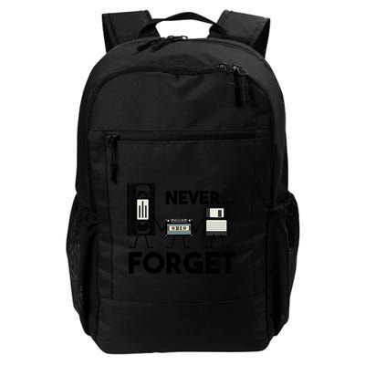NEVER FORGET VHS TAPE, FLOPPY DISK, TAPE, FUNNY NOSTALGIA Backpack