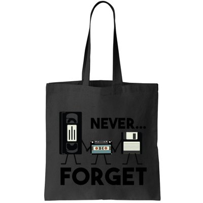 NEVER FORGET VHS TAPE, FLOPPY DISK, TAPE, FUNNY NOSTALGIA Bag