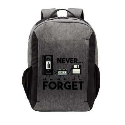 NEVER FORGET VHS TAPE, FLOPPY DISK, TAPE, FUNNY NOSTALGIA Vector Backpack