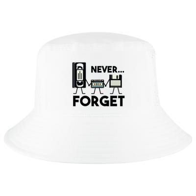 NEVER FORGET VHS TAPE, FLOPPY DISK, TAPE, FUNNY NOSTALGIA Cool Comfort Performance Bucket Hat