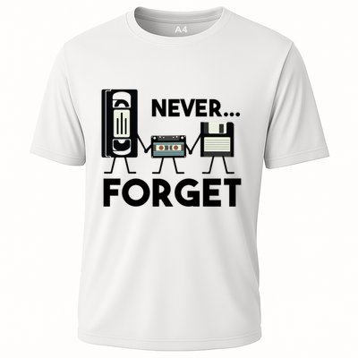 NEVER FORGET VHS TAPE, FLOPPY DISK, TAPE, FUNNY NOSTALGIA Performance Shirt