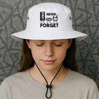 NEVER FORGET VHS TAPE, FLOPPY DISK, TAPE, FUNNY NOSTALGIA Bucket Hat
