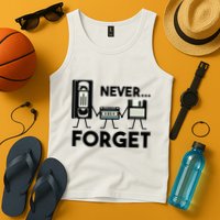 NEVER FORGET VHS TAPE, FLOPPY DISK, TAPE, FUNNY NOSTALGIA Tank Top