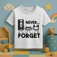 NEVER FORGET VHS TAPE, FLOPPY DISK, TAPE, FUNNY NOSTALGIA Toddler T-Shirt