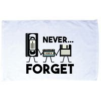 NEVER FORGET VHS TAPE, FLOPPY DISK, TAPE, FUNNY NOSTALGIA Microfiber Hand Towel