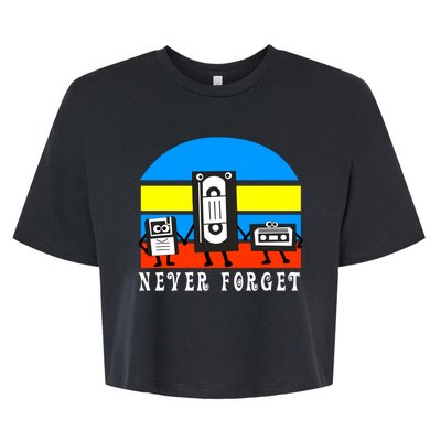 Never Forget Vhs Tapes Bella+Canvas Jersey Crop Tee