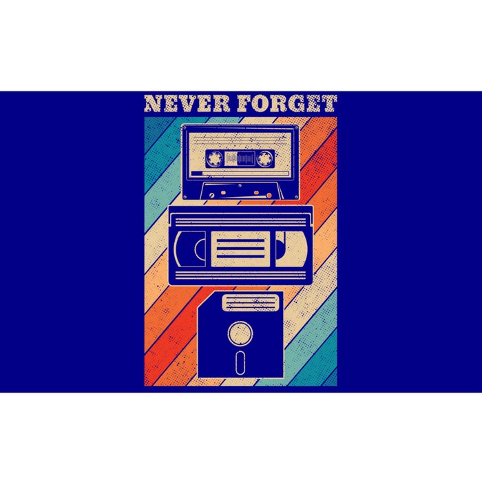 Never Forget Vintage Floppy Disk Vhs Tape 90s 80s Cassette Gift Bumper Sticker