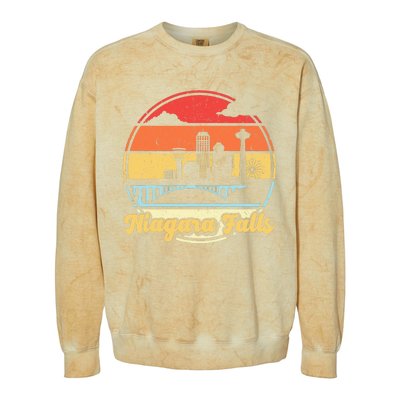 Niagara Falls Waterfall Vintage Matching Family Vacation Colorblast Crewneck Sweatshirt