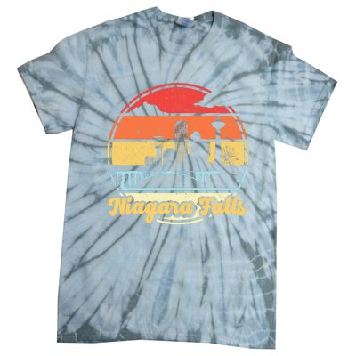 Niagara Falls Waterfall Vintage Matching Family Vacation Tie-Dye T-Shirt