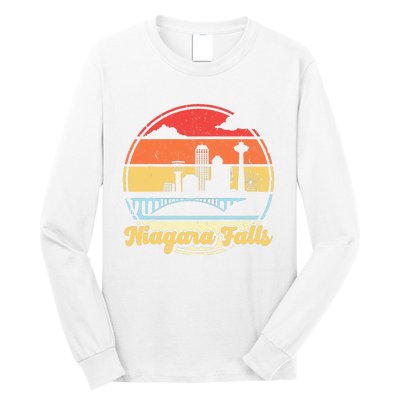 Niagara Falls Waterfall Vintage Matching Family Vacation Long Sleeve Shirt