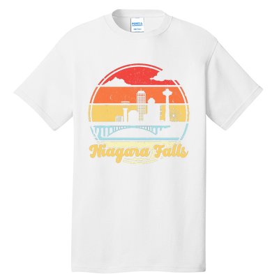 Niagara Falls Waterfall Vintage Matching Family Vacation Tall T-Shirt