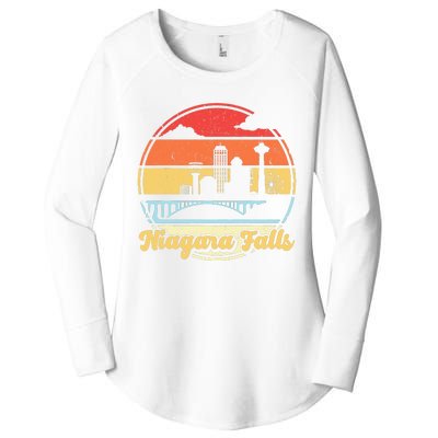 Niagara Falls Waterfall Vintage Matching Family Vacation Women's Perfect Tri Tunic Long Sleeve Shirt