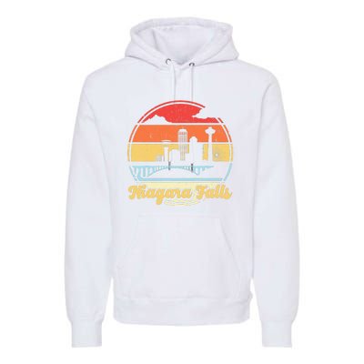 Niagara Falls Waterfall Vintage Matching Family Vacation Premium Hoodie