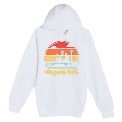 Niagara Falls Waterfall Vintage Matching Family Vacation Premium Pullover Hoodie