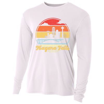 Niagara Falls Waterfall Vintage Matching Family Vacation Cooling Performance Long Sleeve Crew